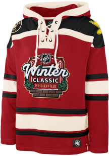 47 Chicago Blackhawks Mens Red Winter Classic Superior Lacer Fashion Hood