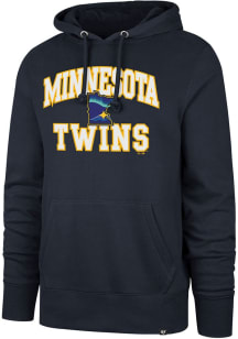 47 Minnesota Twins Mens Navy Blue Velocity Headline Long Sleeve Hoodie