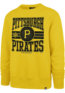 47 Pittsburgh Pirates Mens Gold Letters Headline Long Sleeve Crew Sweatshirt