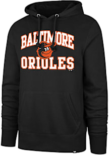47 Baltimore Orioles Mens Black Velocity Headline Long Sleeve Hoodie