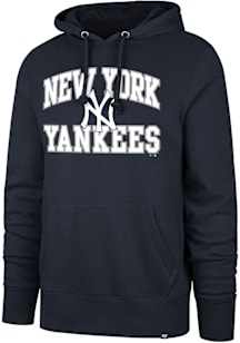 47 New York Yankees Mens Navy Blue Velocity Headline Long Sleeve Hoodie