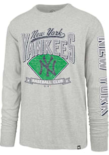 47 New York Yankees Grey Fair Ball Franklin Long Sleeve Fashion T Shirt