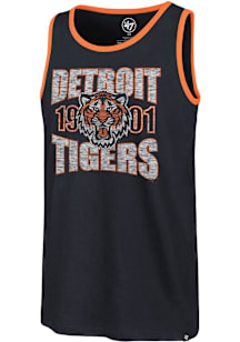 47 Detroit Tigers Mens Navy Blue Upload Franklin Short Sleeve Tank Top