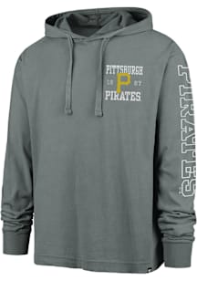 47 Pittsburgh Pirates Mens Black Breakwater Mountauk Long Sleeve Lightweight Hoodie