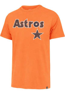47 Houston Astros Orange Premier Franklin Jersey Front Logo Short Sleeve Fashion T Shirt