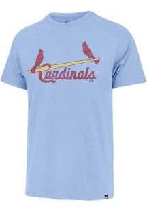 47 St Louis Cardinals Light Blue Premier Franklin Wordmark Short Sleeve Fashion T Shirt