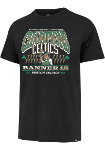 47 Boston Celtics Black Champs Franklin Short Sleeve Fashion T Shirt