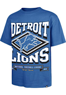 47 Detroit Lions Blue Heater Foundation Short Sleeve Fashion T Shirt