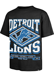 47 Detroit Lions Black Heater Foundation Short Sleeve Fashion T Shirt