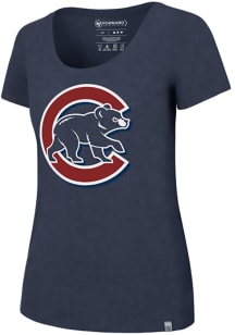 47 Chicago Cubs Womens Blue High Point Alternate Logo SS Athleisure Tee