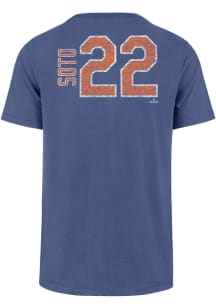 Juan Soto New York Mets Blue Franklin Short Sleeve Fashion Player T Shirt