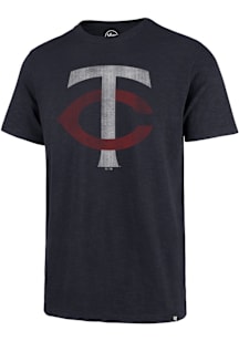 47 Minnesota Twins Navy Blue Grit Scrum Primary Logo Short Sleeve Fashion T Shirt