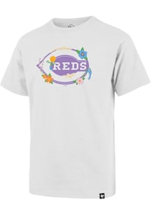 47 Cincinnati Reds Girls White Spring Up Short Sleeve Tee
