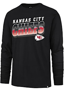 47 Kansas City Chiefs Black Polished Franklin Long Sleeve Fashion T Shirt