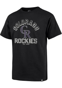 47 Colorado Rockies Youth Black Retrograde Short Sleeve T-Shirt