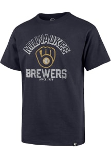 47 Milwaukee Brewers Youth Navy Blue Retrograde Short Sleeve T-Shirt