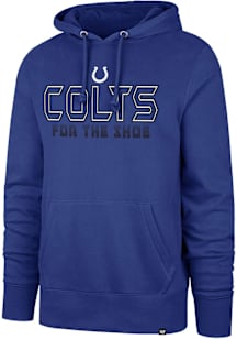 47 Indianapolis Colts Mens Blue Byline Headline Long Sleeve Hoodie