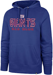 47 New York Giants Mens Blue Byline Headline Long Sleeve Hoodie