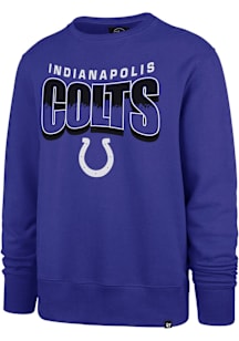 47 Indianapolis Colts Mens Blue Brush by Headline Long Sleeve Crew Sweatshirt