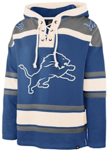 47 Detroit Lions Mens Blue Superior Lacer Fashion Hood