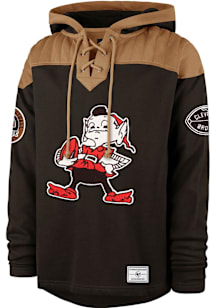 47 Cleveland Browns Mens Brown Flannagan Wingback Fashion Hood