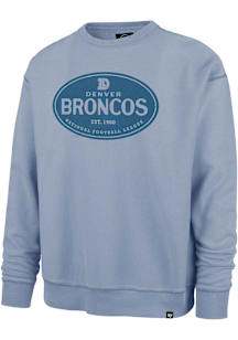 47 Denver Broncos Mens Blue Breaking Trail Ravine Retro Long Sleeve Fashion Sweatshirt