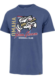 47 Omaha Storm Chasers Blue Side Arm Franklin Short Sleeve Fashion T Shirt