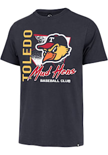 47 Toledo Mud Hens Navy Blue Side Arm Franklin Short Sleeve Fashion T Shirt
