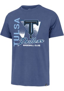 47 Tulsa Drillers Blue Side Arm Franklin Short Sleeve Fashion T Shirt
