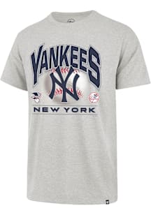 47 New York Yankees Grey Bunt Franklin Short Sleeve Fashion T Shirt