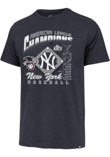 47 New York Yankees Navy Blue 2024 ALCS Champions Diamond Short Sleeve Fashion T Shirt