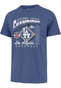 47 Los Angeles Dodgers Blue 2024 NLCS Champions Diamond Short Sleeve Fashion T Shirt