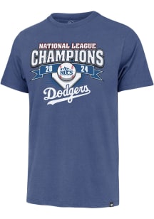 47 Los Angeles Dodgers Blue 2024 NLCS Champions Banner Short Sleeve Fashion T Shirt