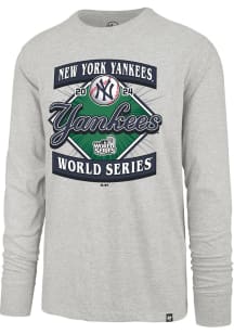 47 New York Yankees Grey 2024 World Series Participant Headline Long Sleeve Fashion T Shirt