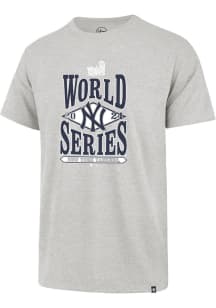 47 New York Yankees Grey 2024 World Series Participant Diamond Stack Short Sleeve Fashion T Shirt