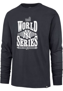 47 New York Yankees Navy Blue 2024 World Series Participant Diamond Stack Long Sleeve Fashion T Sh..