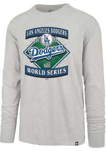 47 Los Angeles Dodgers Grey 2024 World Series Participant Headline Long Sleeve Fashion T Shirt