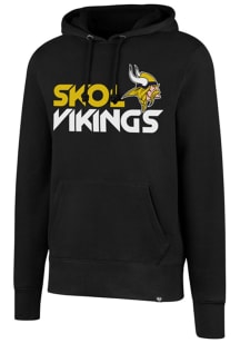 47 Minnesota Vikings Mens Black Regional Headline Long Sleeve Hoodie