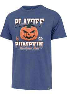 47 New York Mets Blue 2024 Playoff Pumpkin Short Sleeve Fashion T Shirt