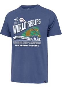 47 Los Angeles Dodgers Blue 2024 World Series Champion Out of the Park Short Sleeve Fashion T Shir..