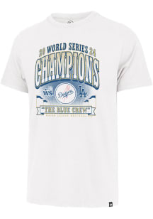 47 Los Angeles Dodgers White 2024 World Series Champion  Flags Short Sleeve Fashion T Shirt