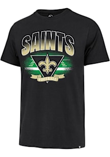 47 New Orleans Saints Black Arena Fade Franklin Short Sleeve Fashion T Shirt