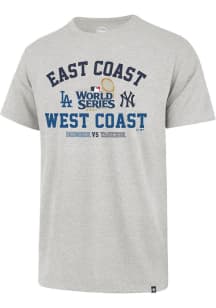 47 New York Yankees Grey 2024 World Series East VS West Franklin Short Sleeve Fashion T Shirt