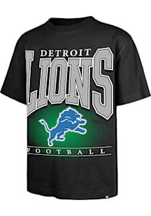 47 Detroit Lions Black Hot Corner Foundation Short Sleeve Fashion T Shirt