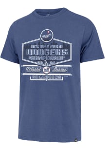 47 Los Angeles Dodgers Blue WS Champs Franklin Short Sleeve Fashion T Shirt