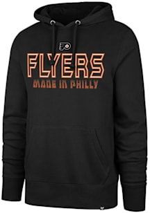 47 Philadelphia Flyers Mens Black Byline Headline Long Sleeve Hoodie