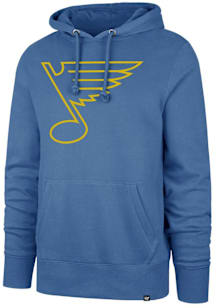 47 St Louis Blues Mens Blue Byline Headline Long Sleeve Hoodie