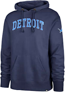 47 Detroit Lions Mens Blue Striker Fashion Hood