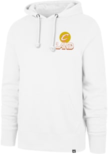 47 Cleveland Cavaliers Mens White City Edition Jab Step Headline Long Sleeve Hoodie