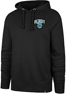 47 Detroit Pistons Mens Black City Edition Jab Step Headline Long Sleeve Hoodie